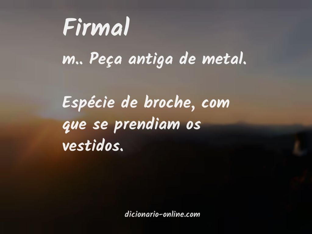 Significado de firmal