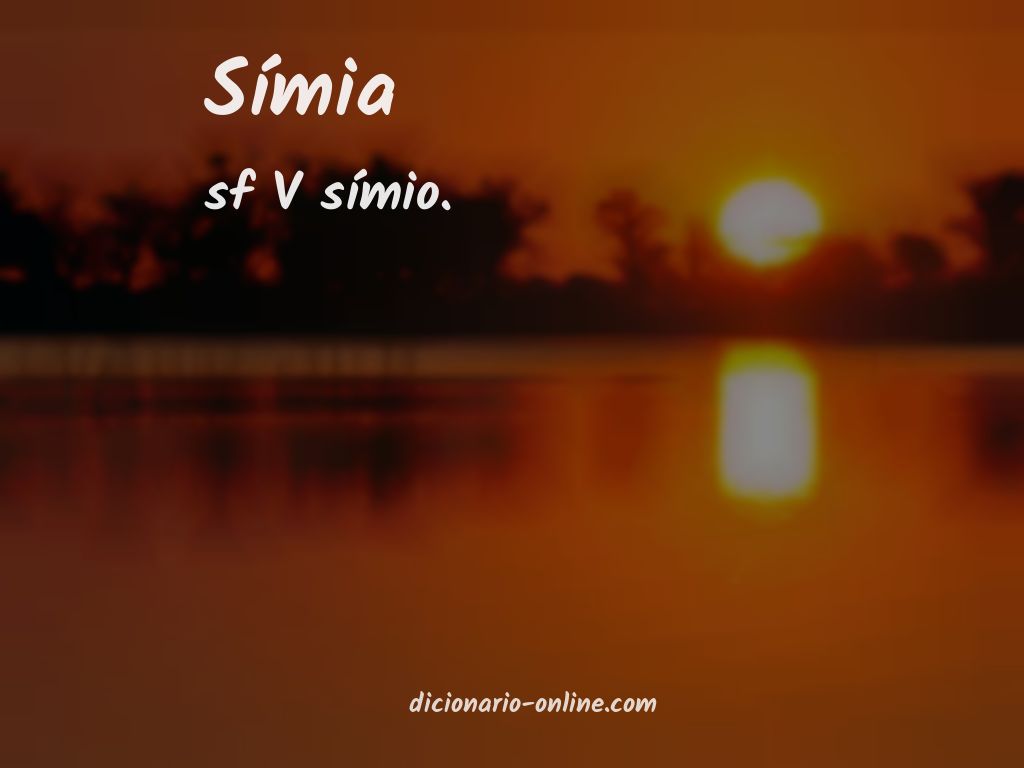 Significado de símia