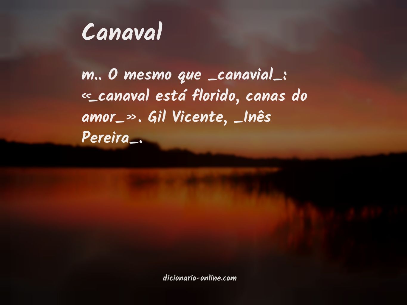 Significado de canaval