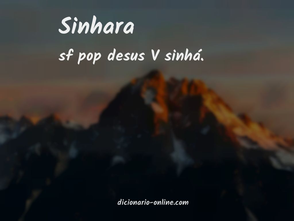 Significado de sinhara