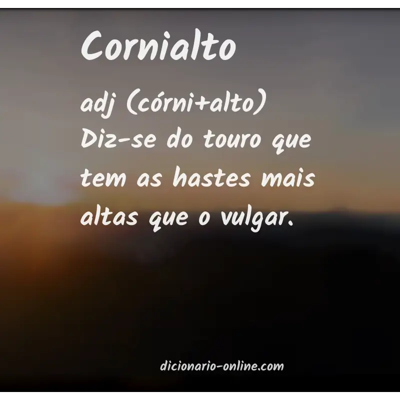 Significado de cornialto