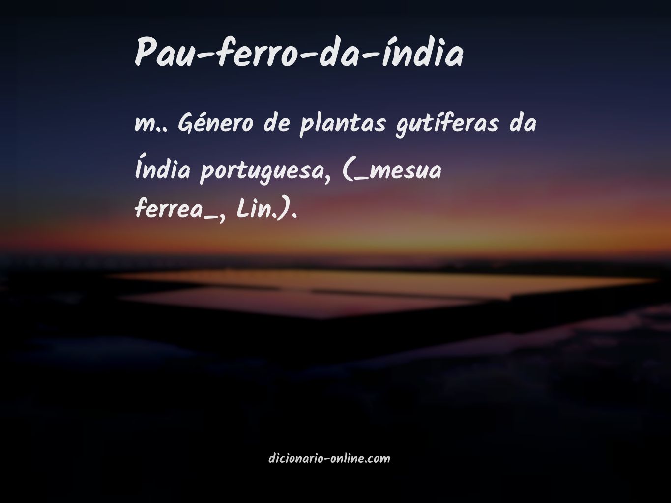 Significado de pau-ferro-da-índia