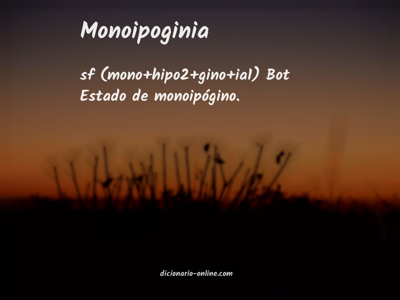 Significado de monoipoginia