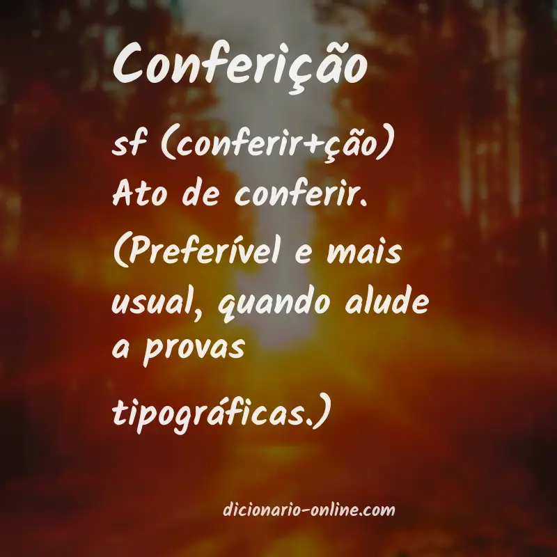 Significado de conferição