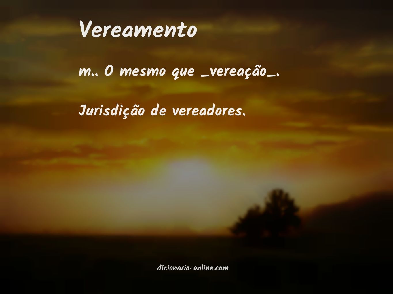 Significado de vereamento