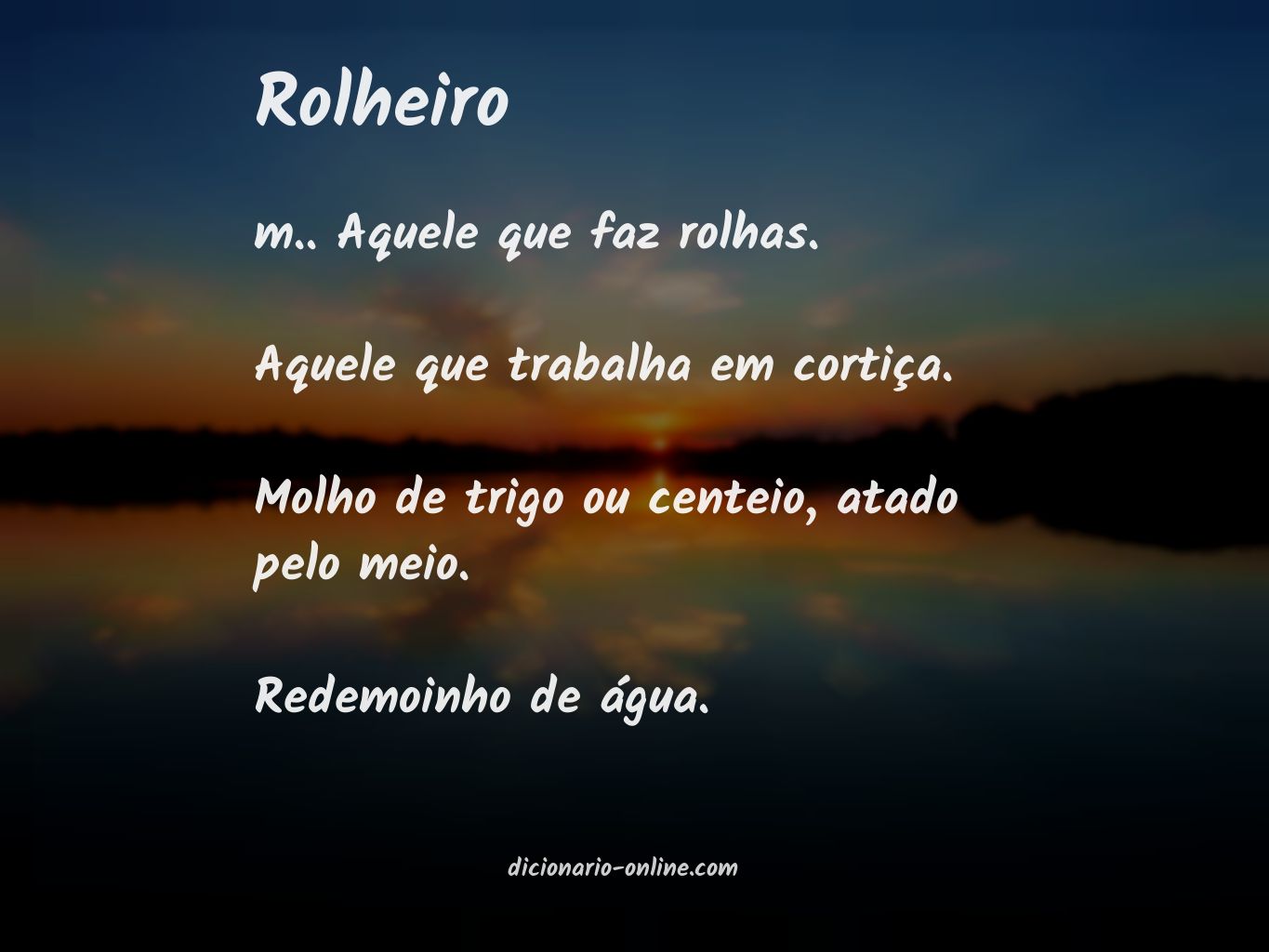 Significado de rolheiro