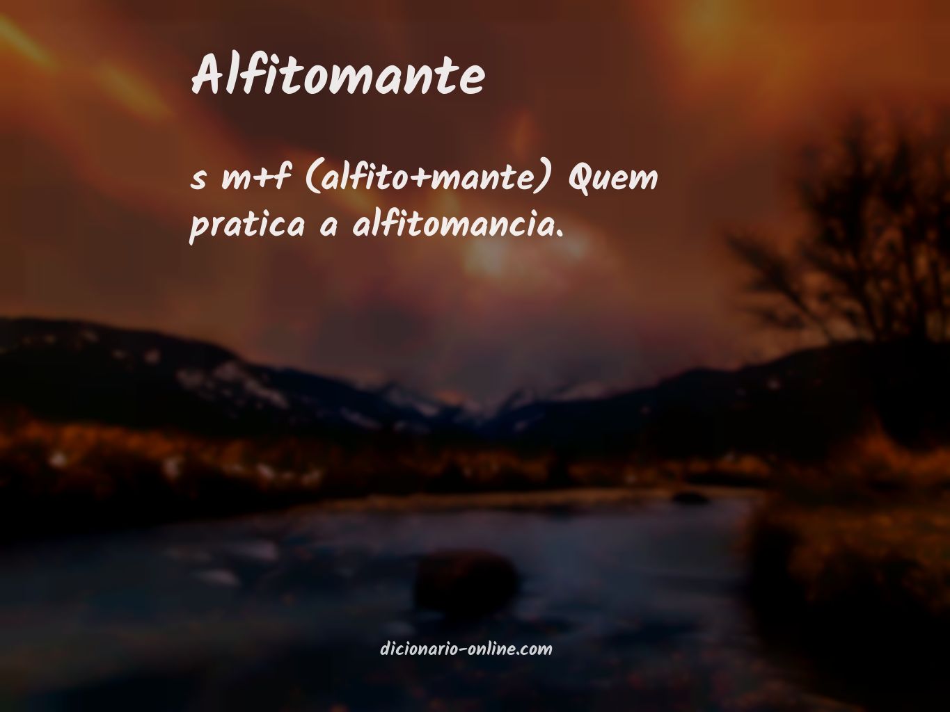 Significado de alfitomante