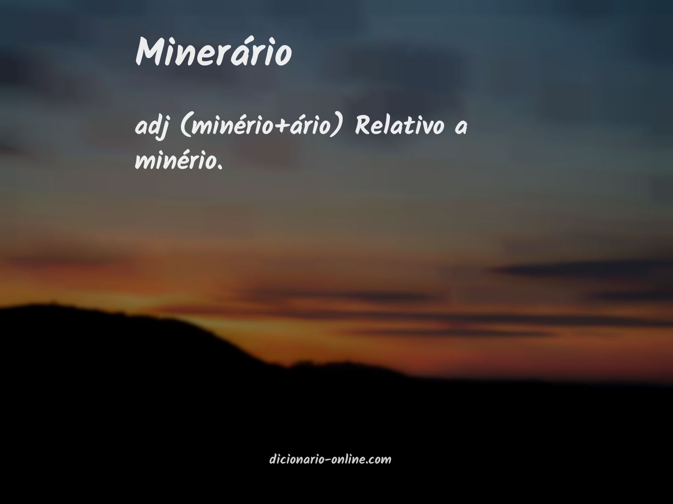 Significado de minerário