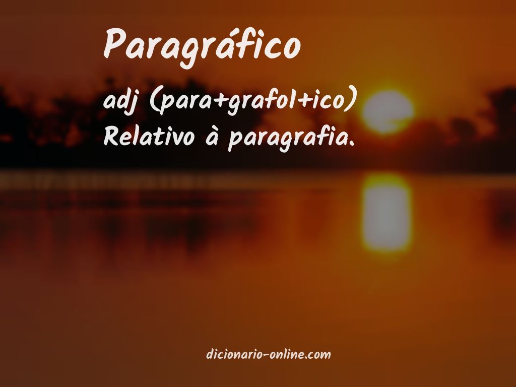 Significado de paragráfico