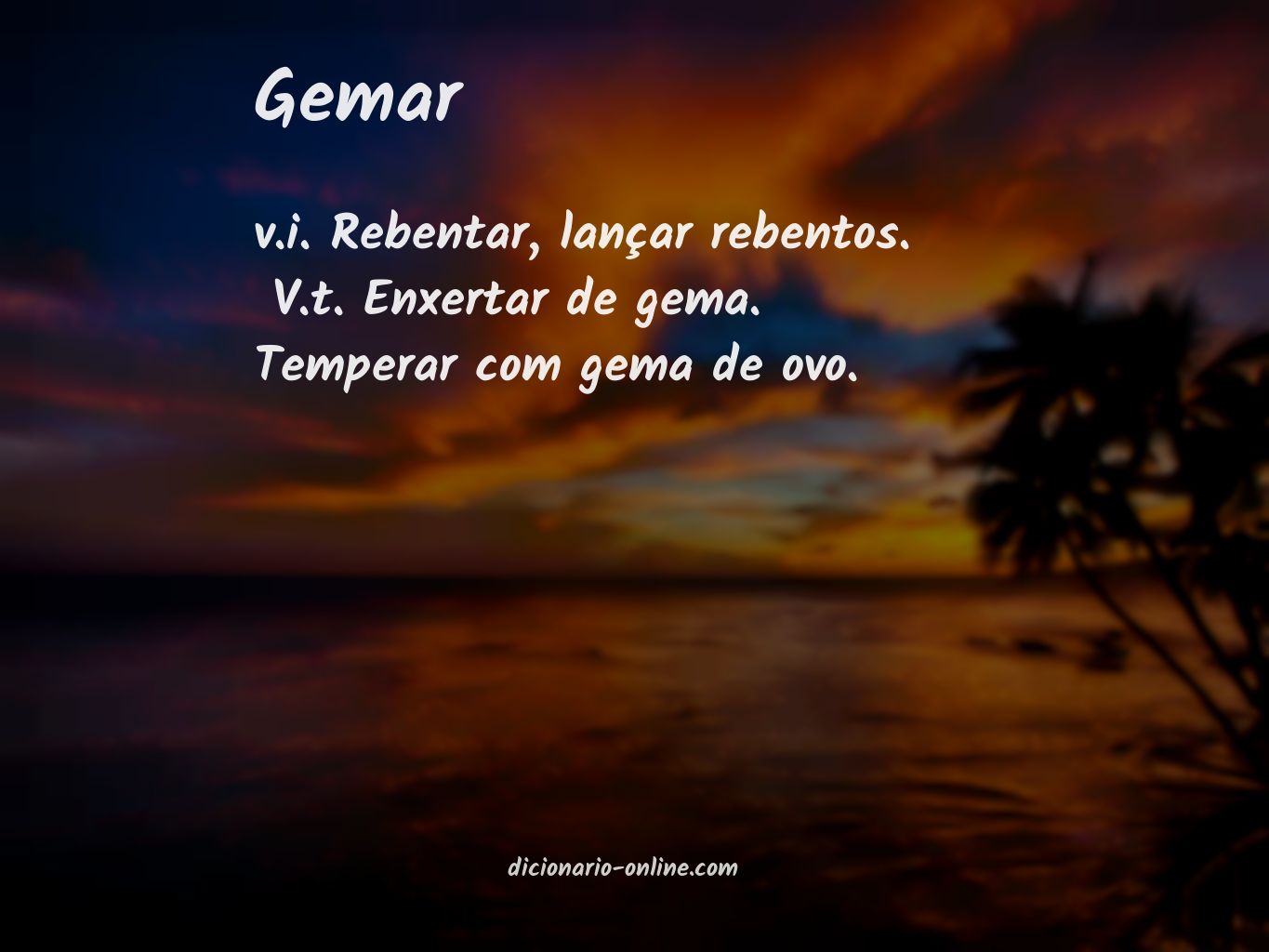 Significado de gemar