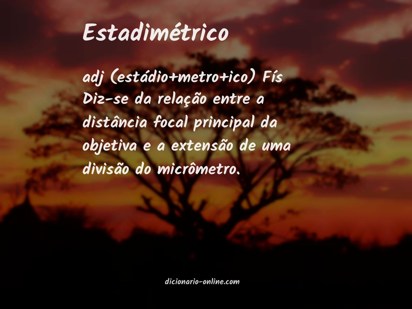 Significado de estadimétrico