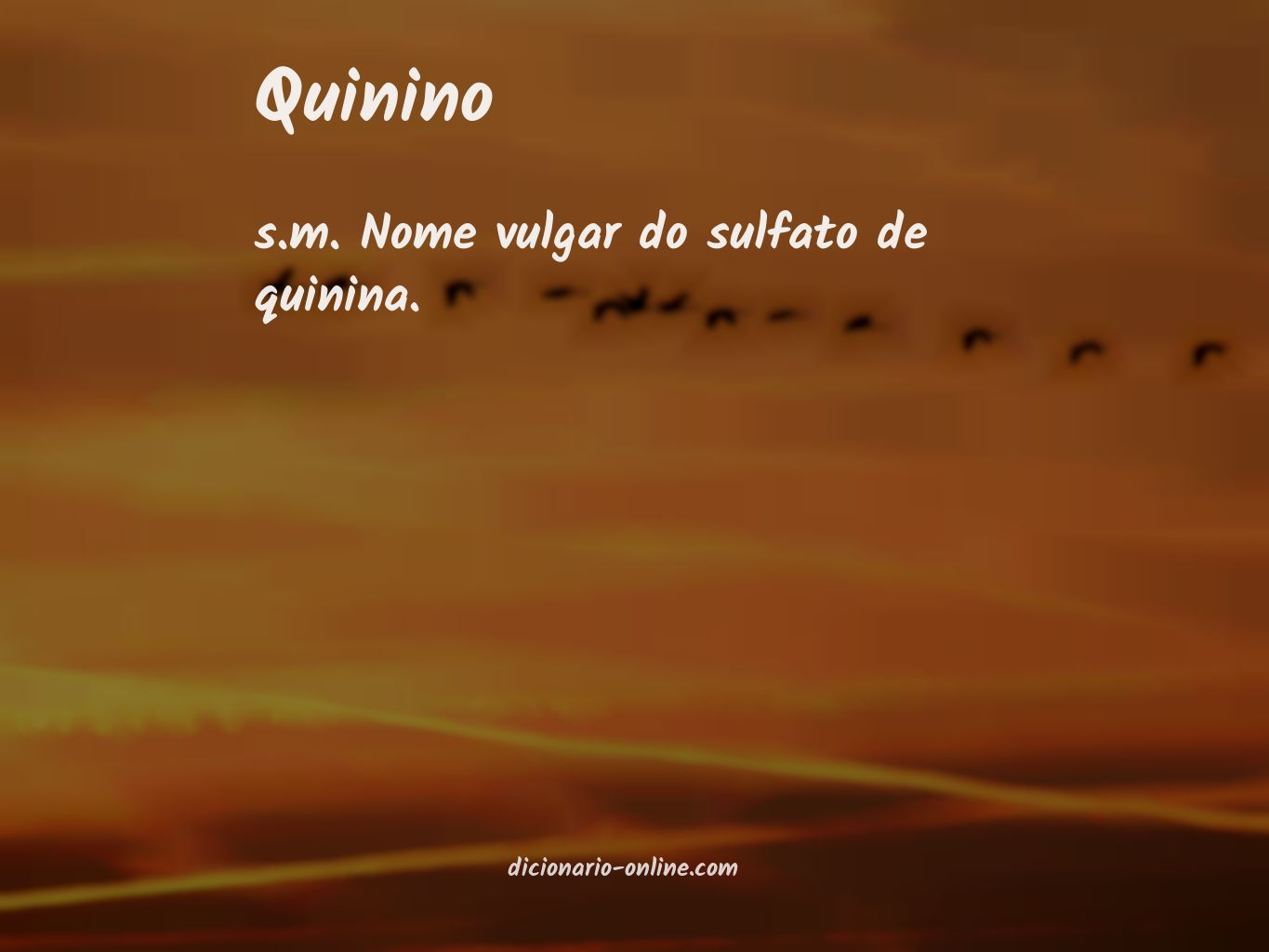 Significado de quinino