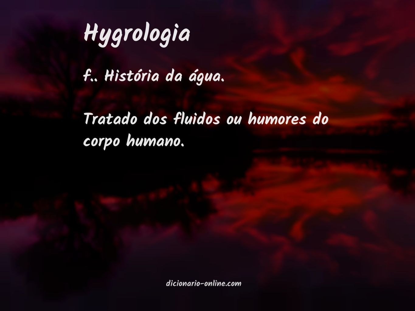 Significado de hygrologia