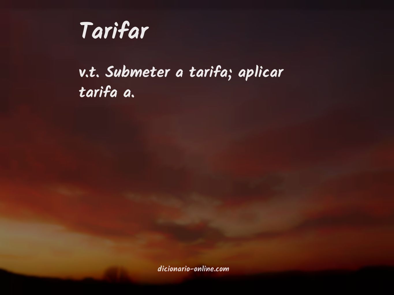 Significado de tarifar