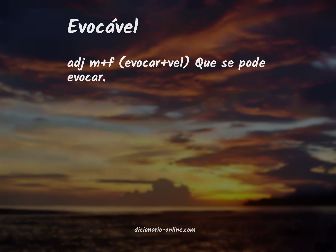 Significado de evocável