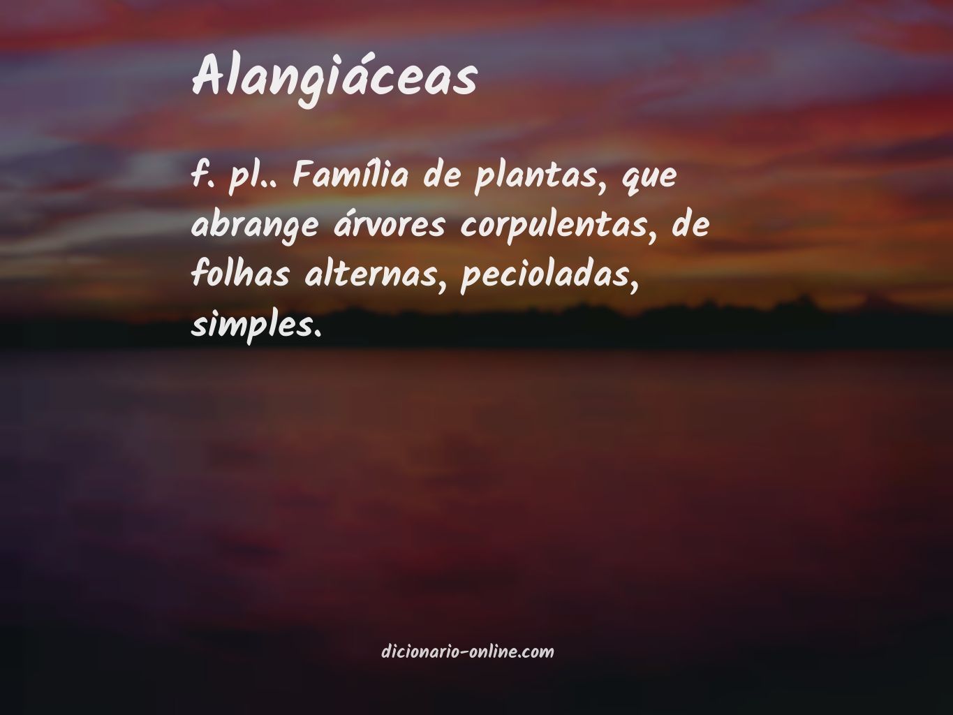 Significado de alangiáceas