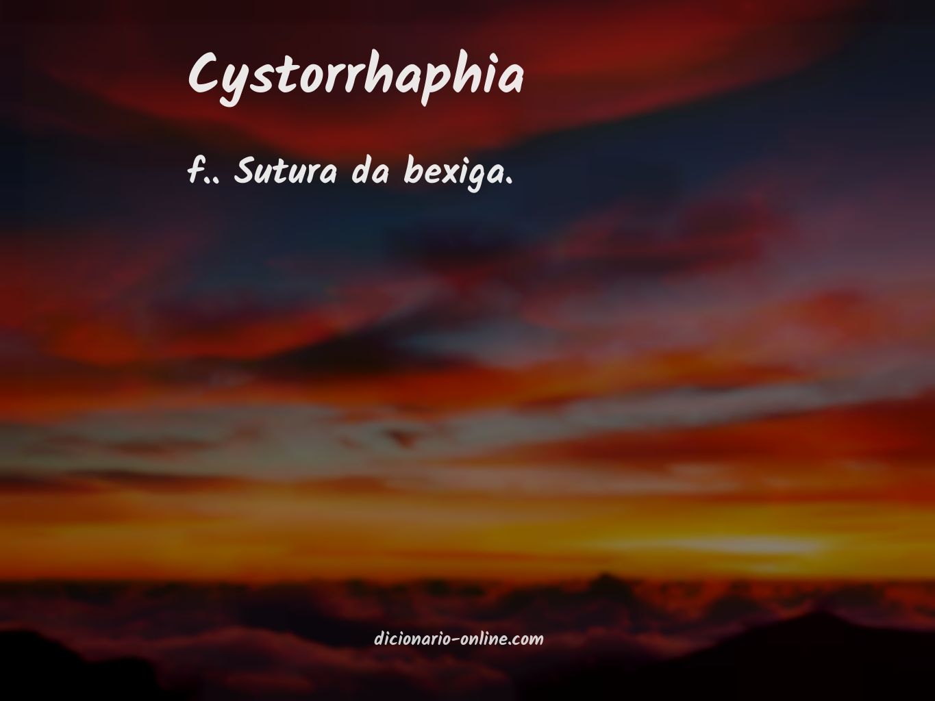 Significado de cystorrhaphia