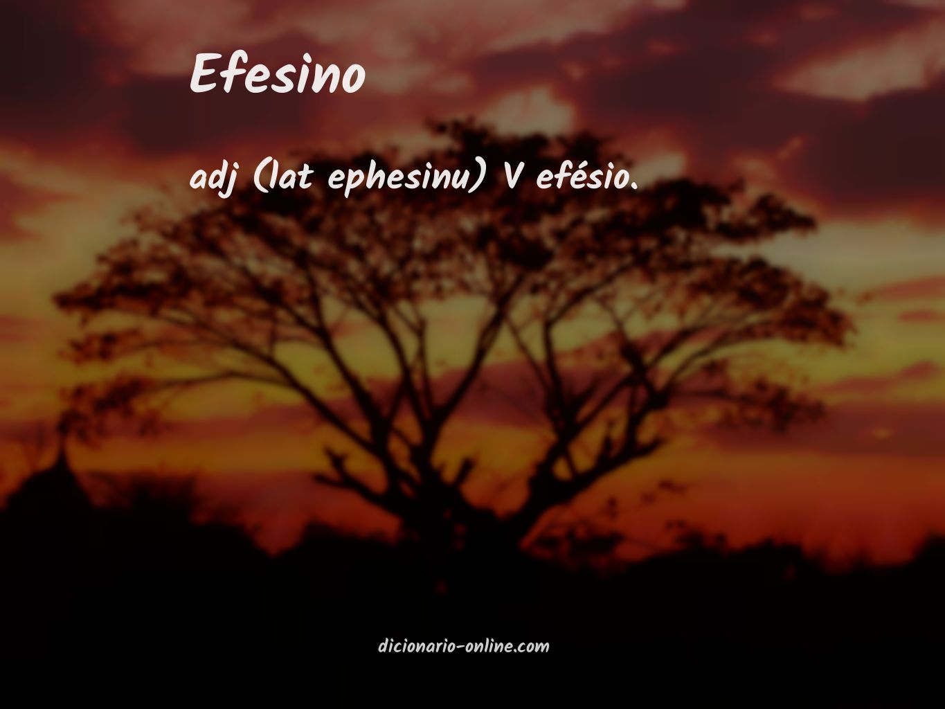 Significado de efesino