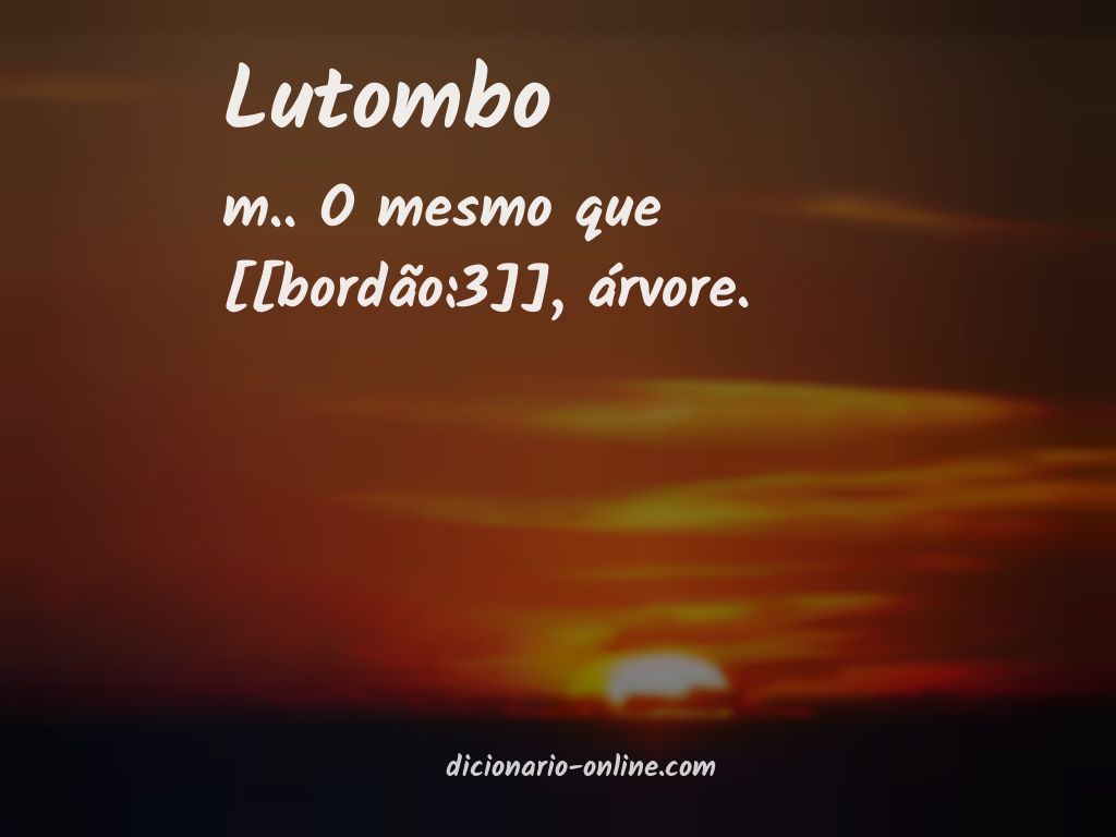 Significado de lutombo