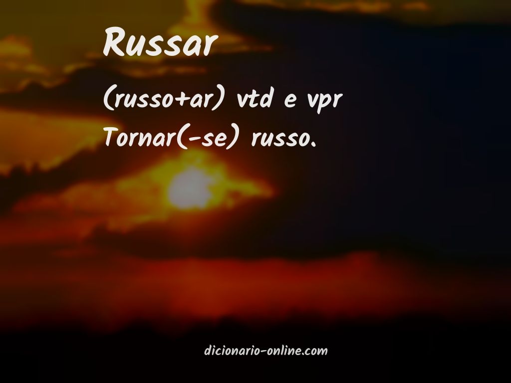 Significado de russar