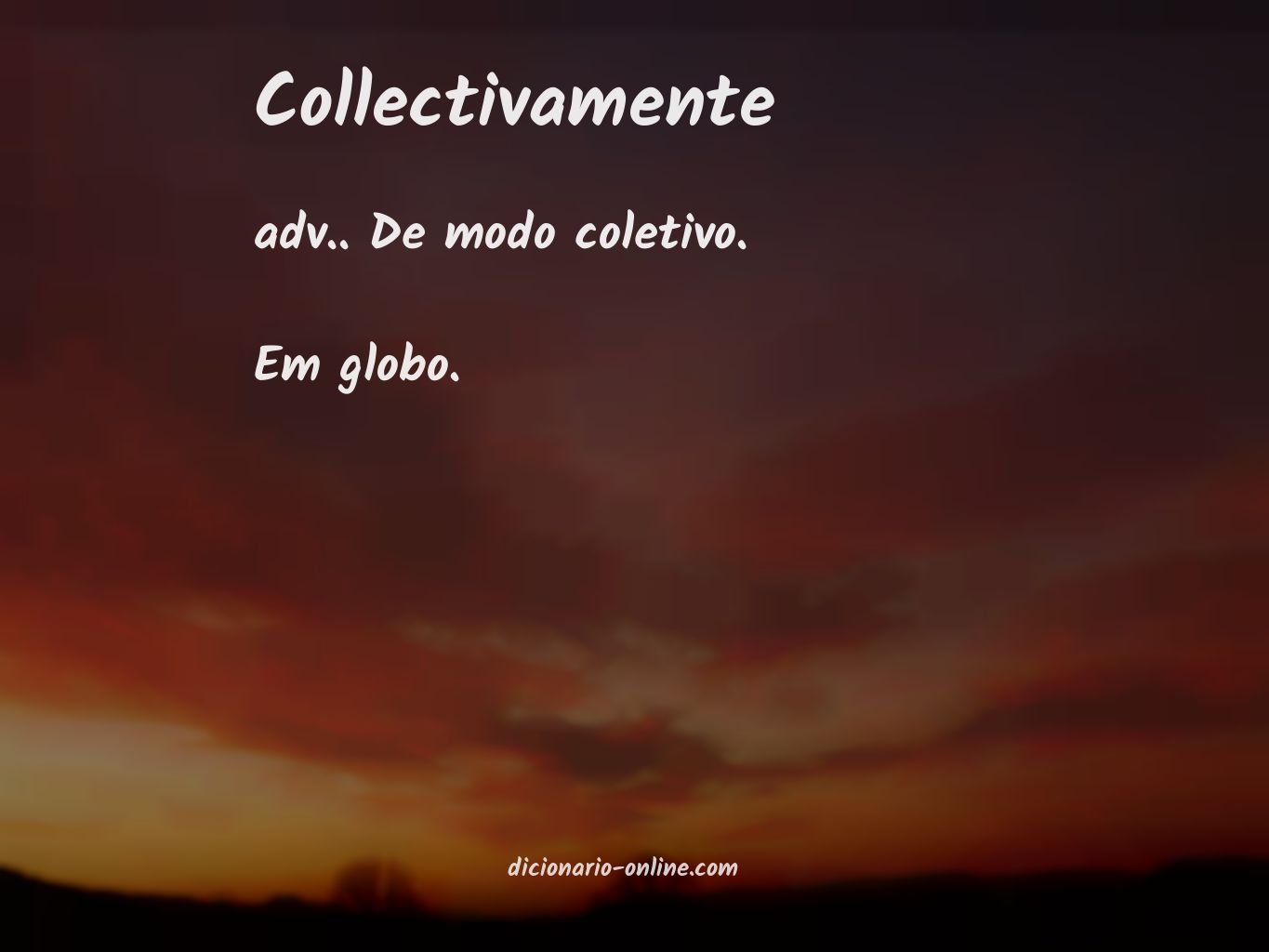 Significado de collectivamente