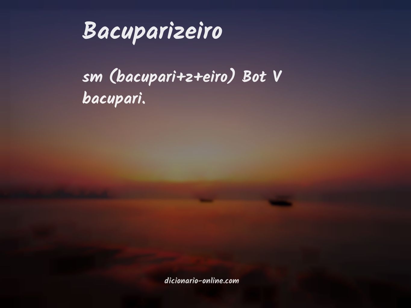 Significado de bacuparizeiro