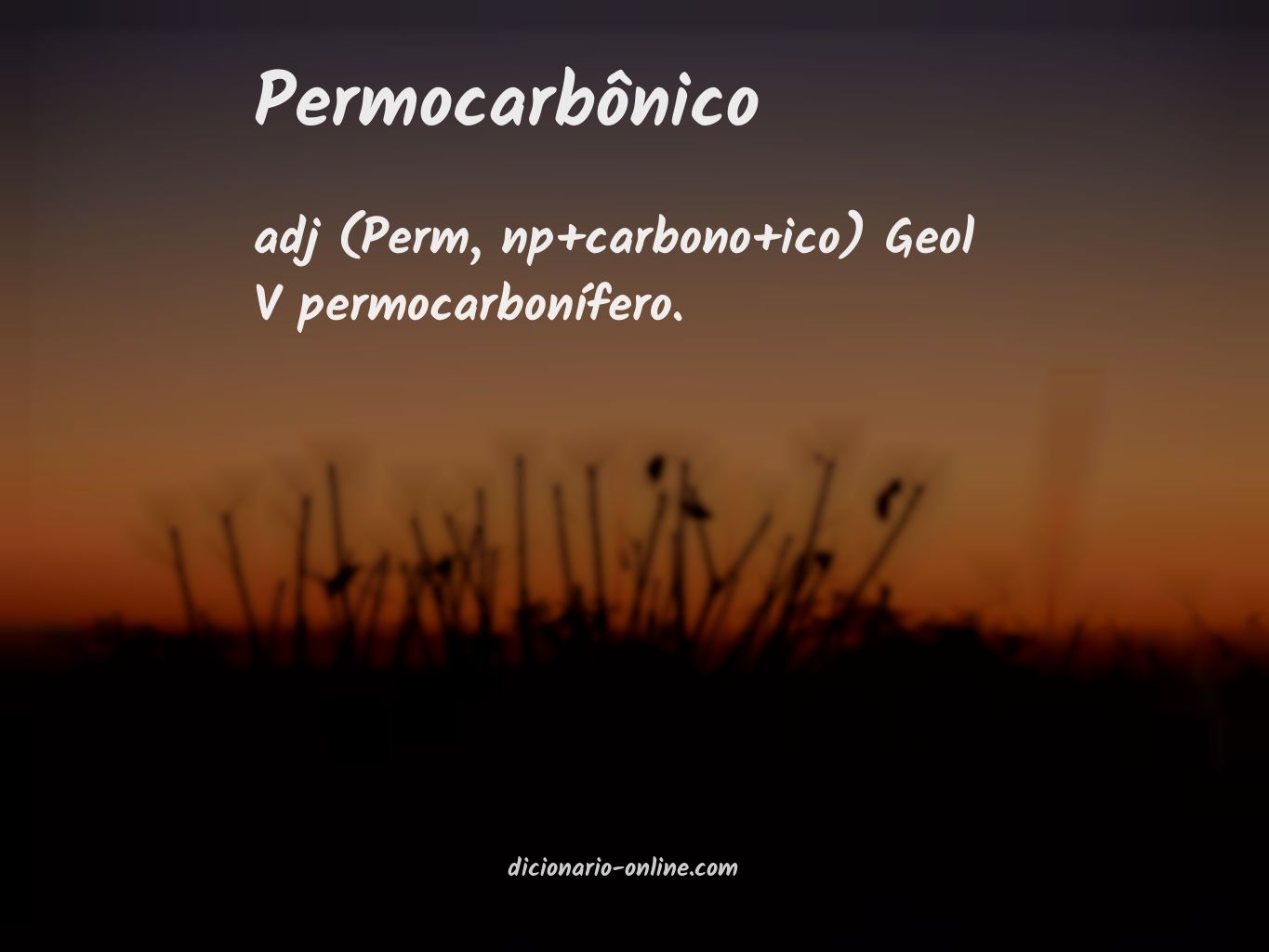 Significado de permocarbônico