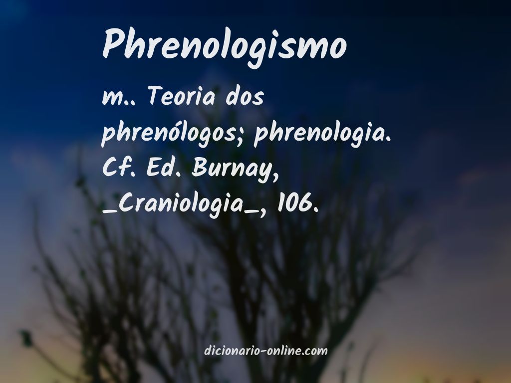 Significado de phrenologismo