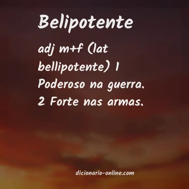 Significado de belipotente
