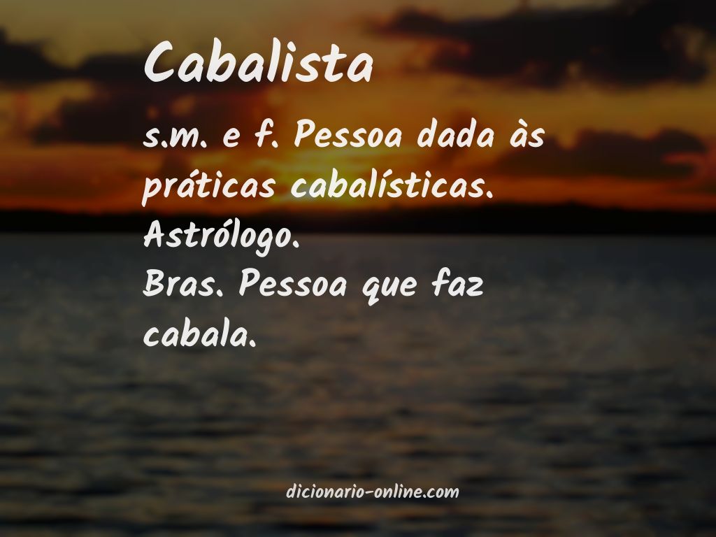 Significado de cabalista