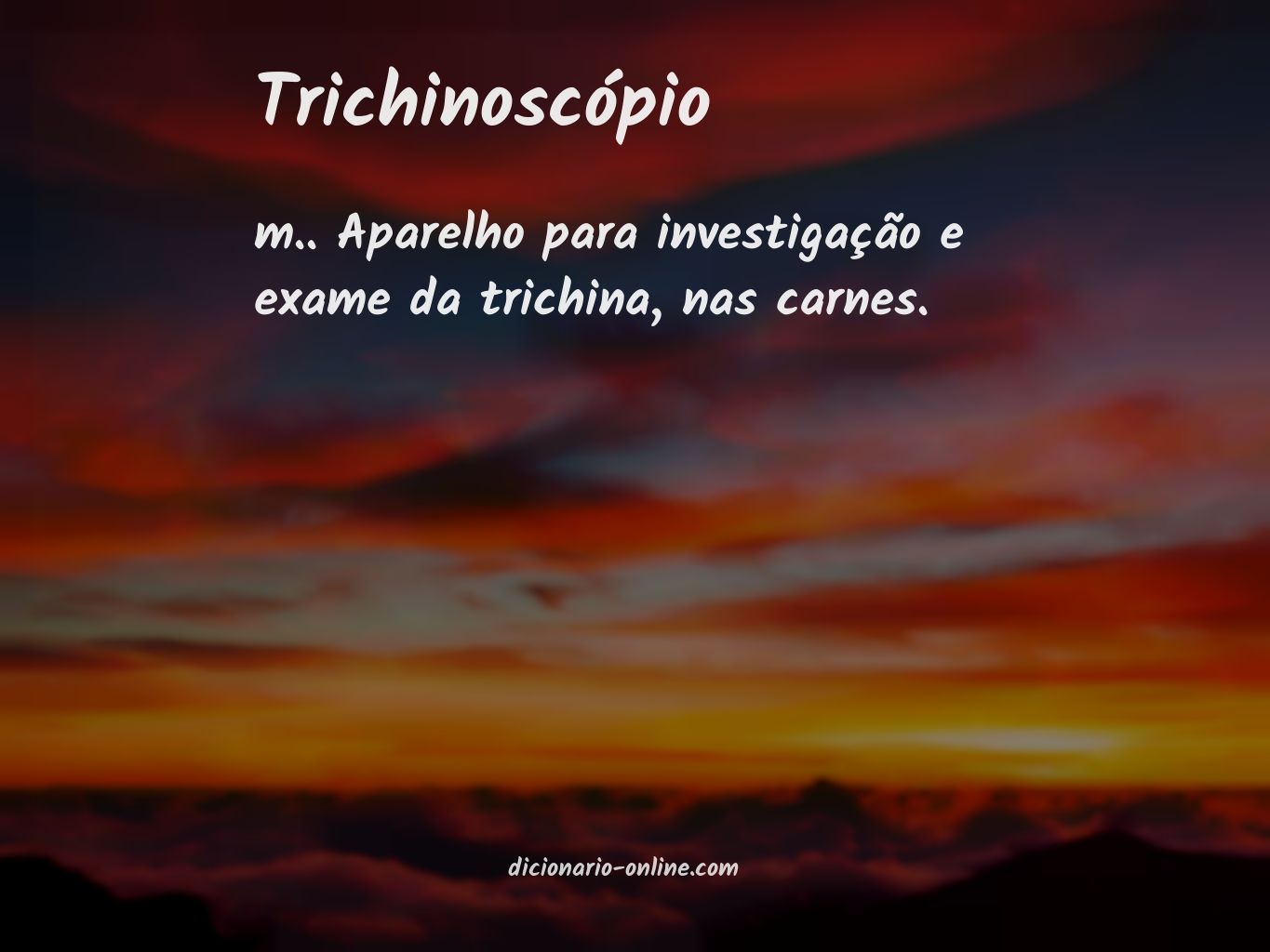 Significado de trichinoscópio