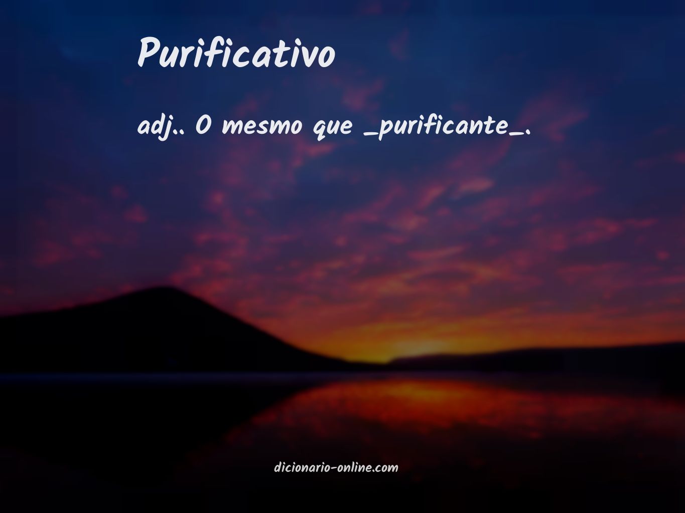 Significado de purificativo