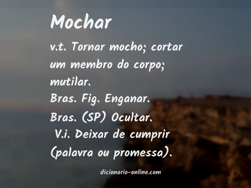 Significado de mochar