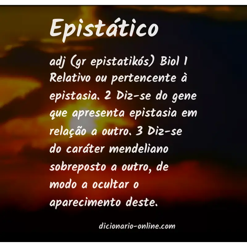 Significado de epistático