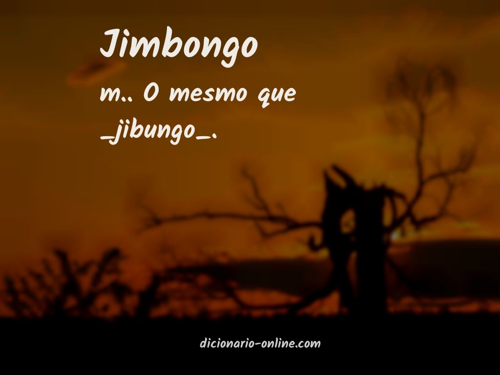 Significado de jimbongo