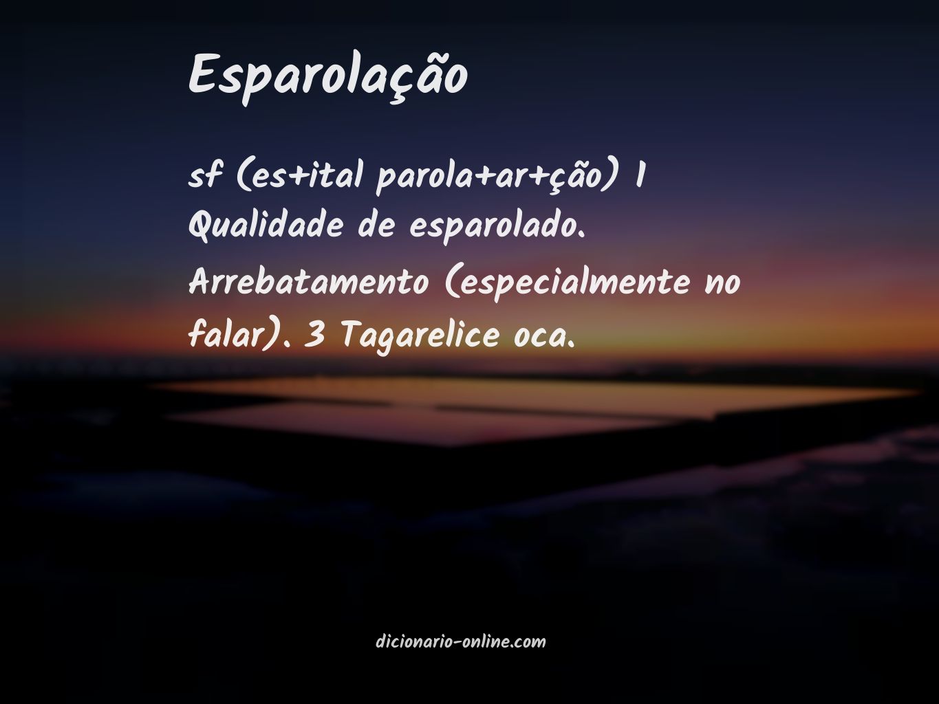 Significado de esparolação