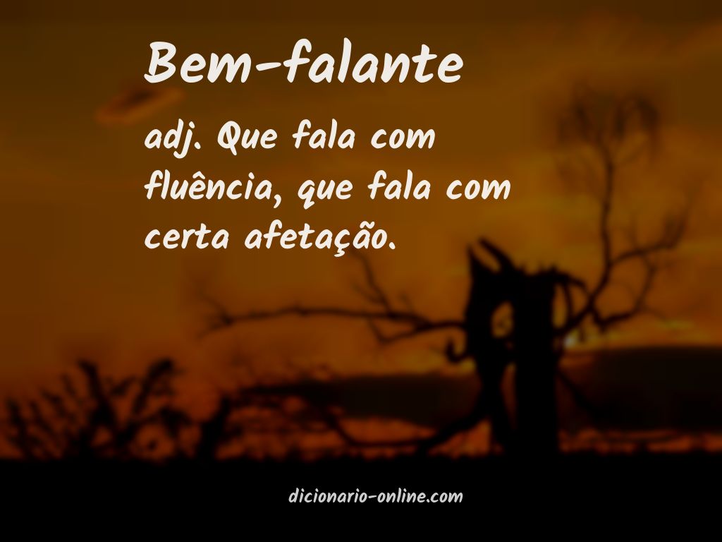 Significado de bem-falante