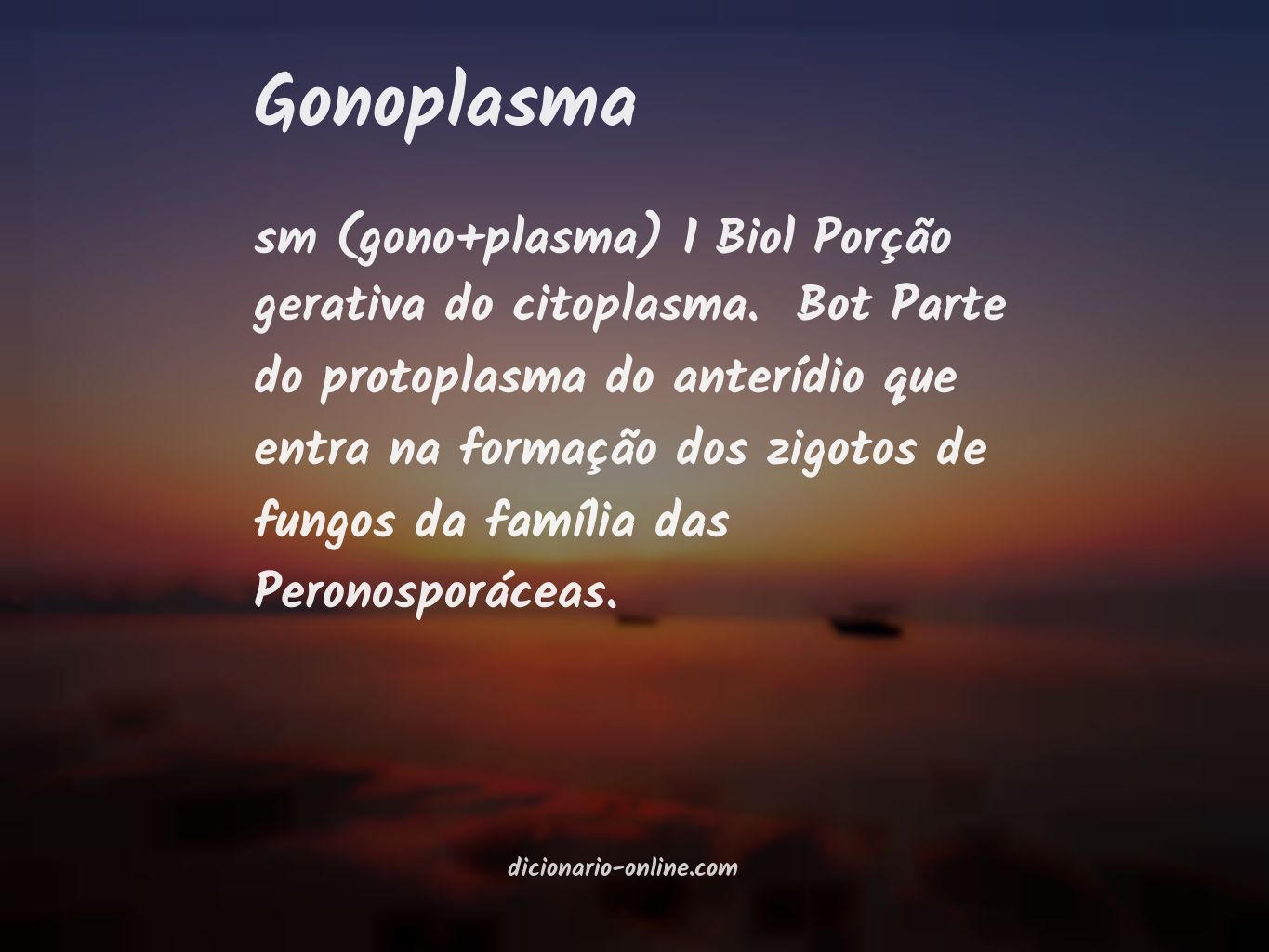 Significado de gonoplasma