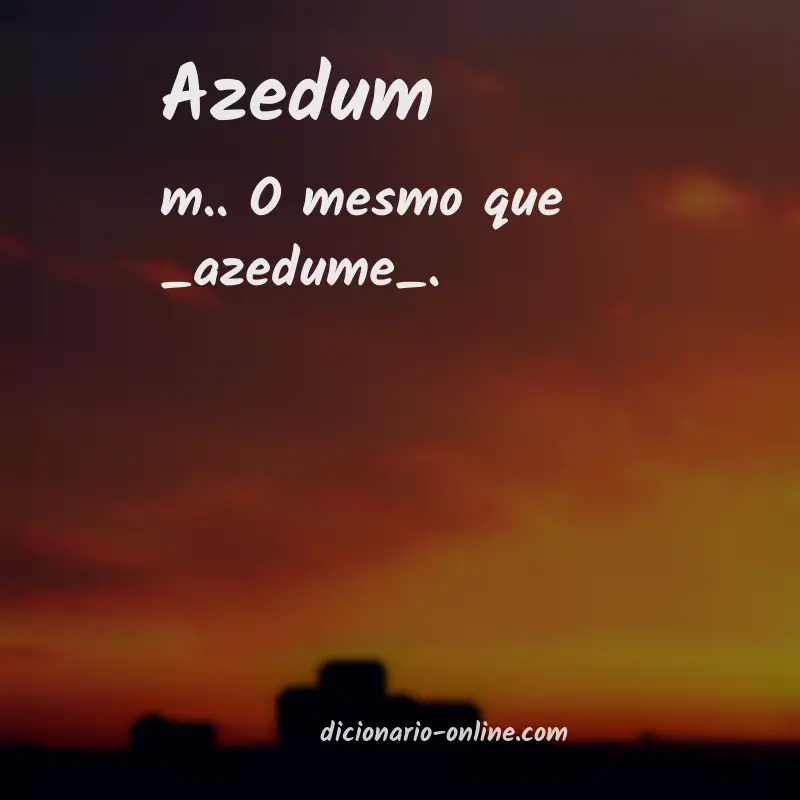 Significado de azedum