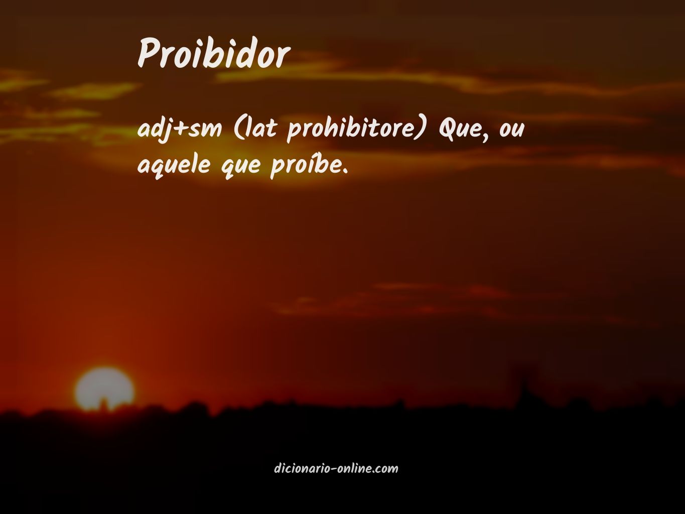 Significado de proibidor