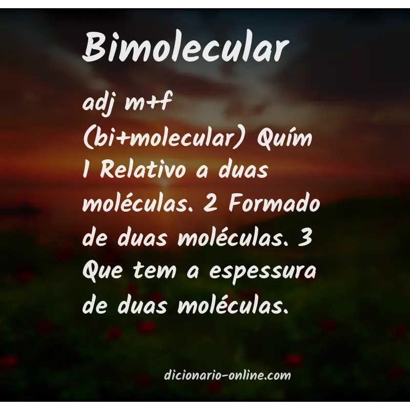 Significado de bimolecular