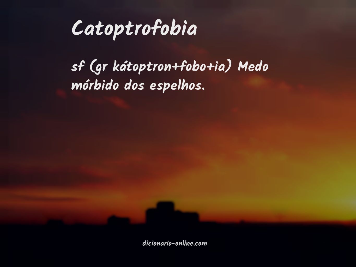 Significado de catoptrofobia