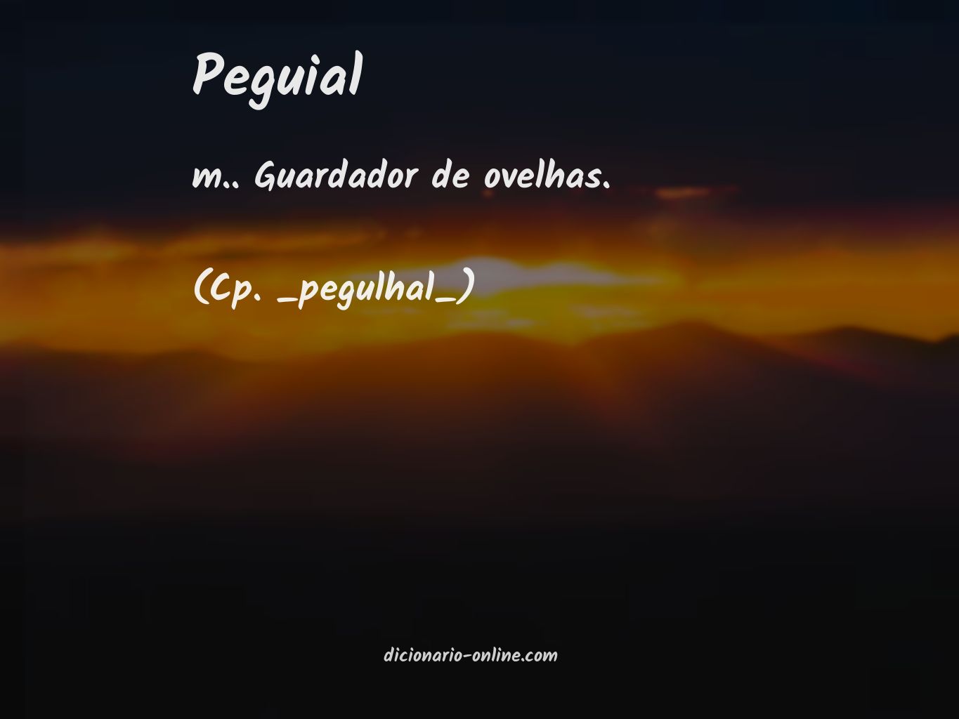 Significado de peguial