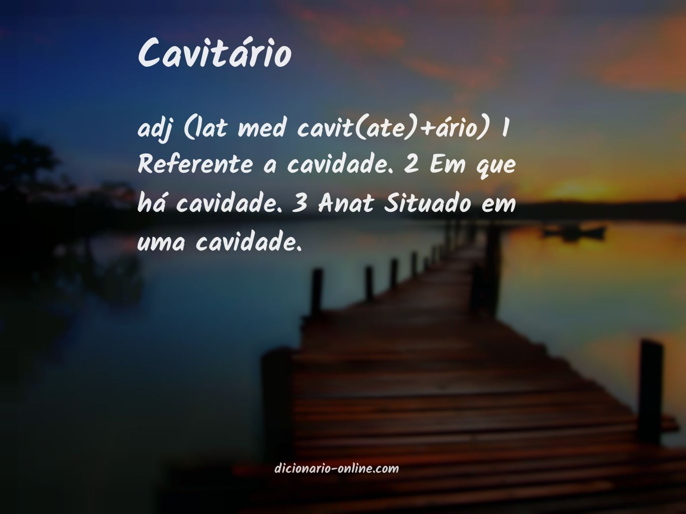 Significado de cavitário