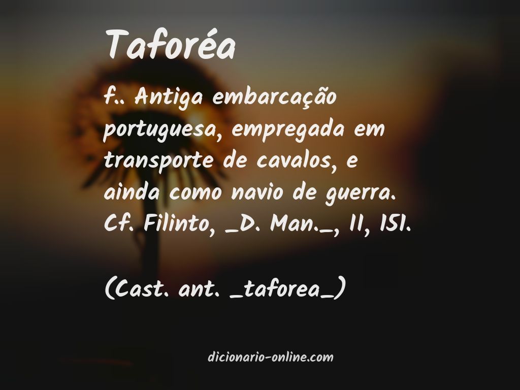 Significado de taforéa