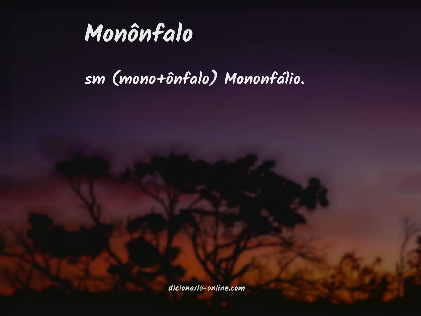 Significado de monônfalo