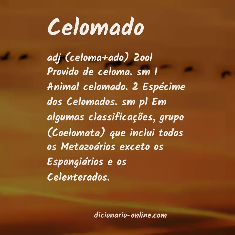 Significado de celomado