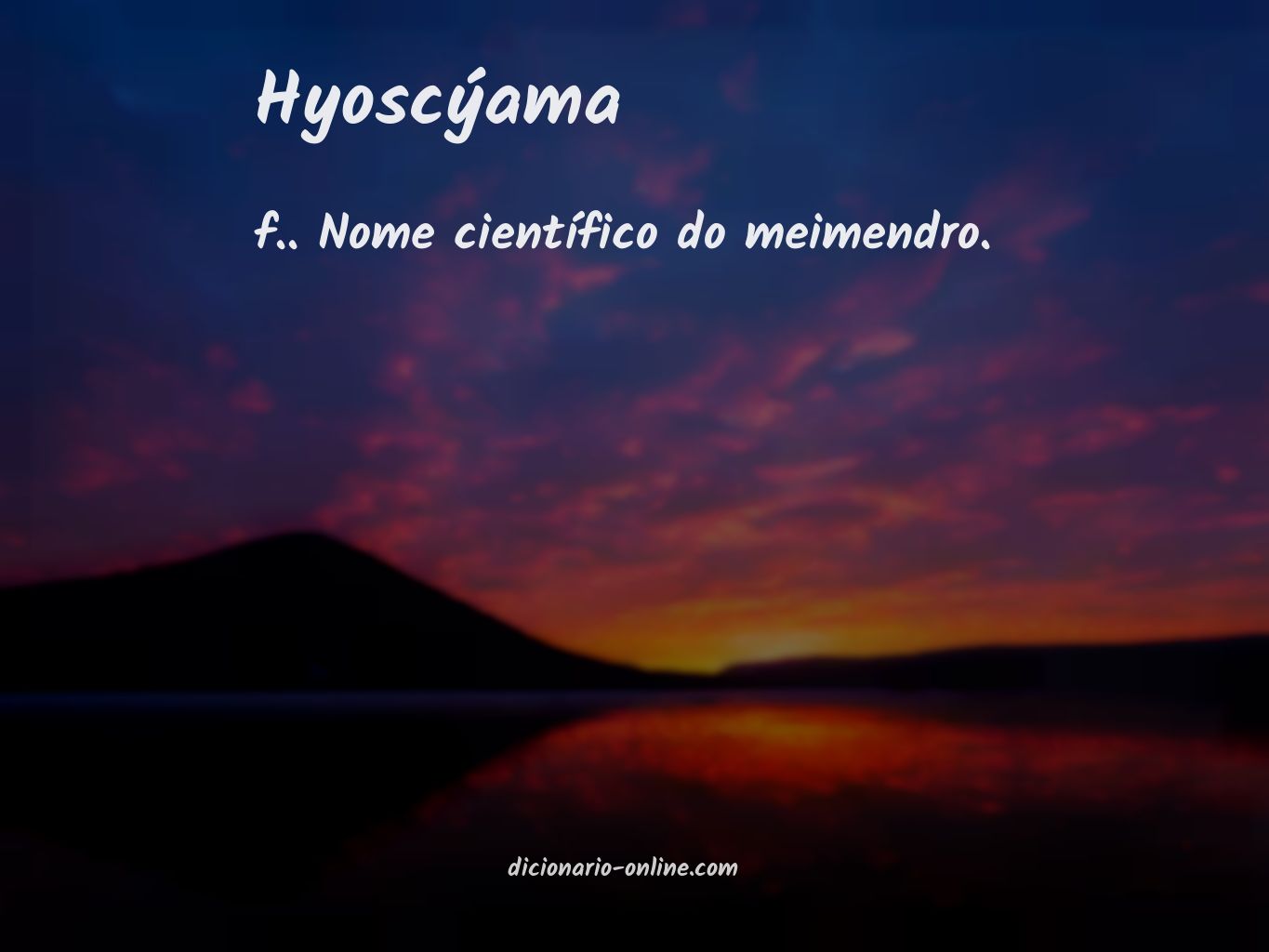 Significado de hyoscýama