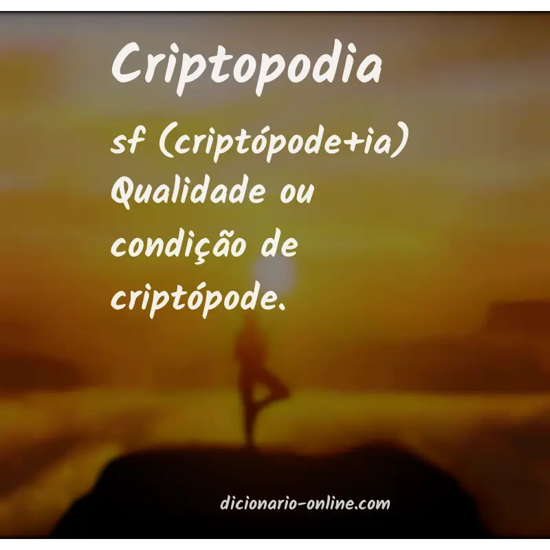 Significado de criptopodia