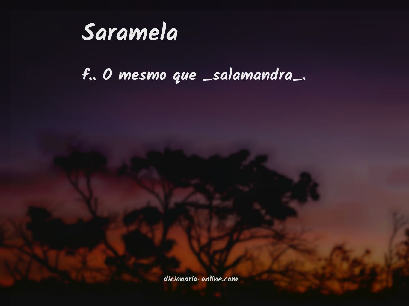 Significado de saramela